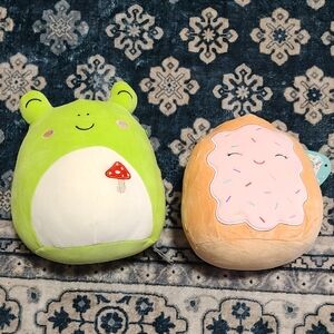 Green Frog and Orange Pastry Plush Set